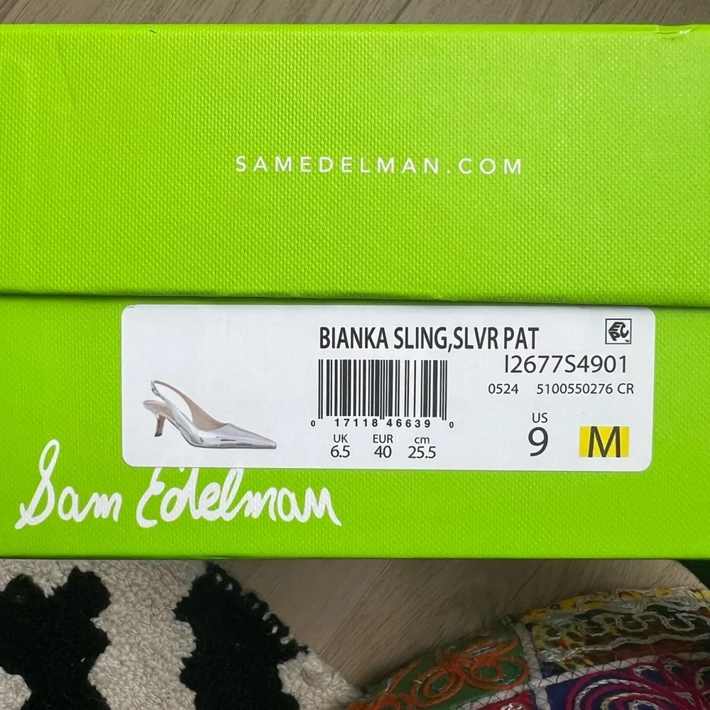 Sam Edelman Bianka Metallic Silver Heels - Picture 5 of 5